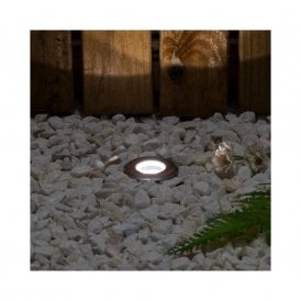 Lyco Cool White Mini LED Outdoor Ground Light in Stainless Steel Finish