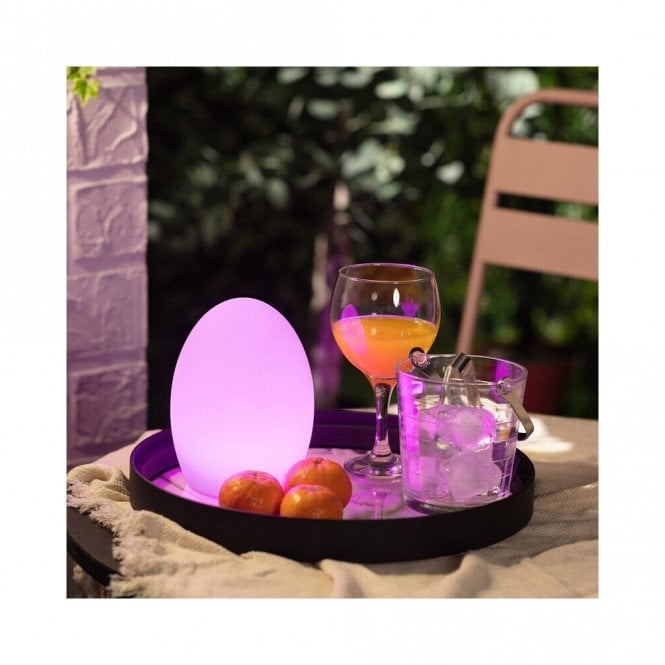 Selected By Lyco Muna Rechargeable Colour Changing LED Battery Operated Ground Feature Light in White Finish