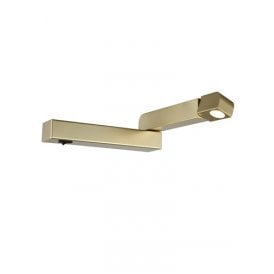 Single Light LED Switched Flush Reading Light In Matt Gold Finish Right Hand