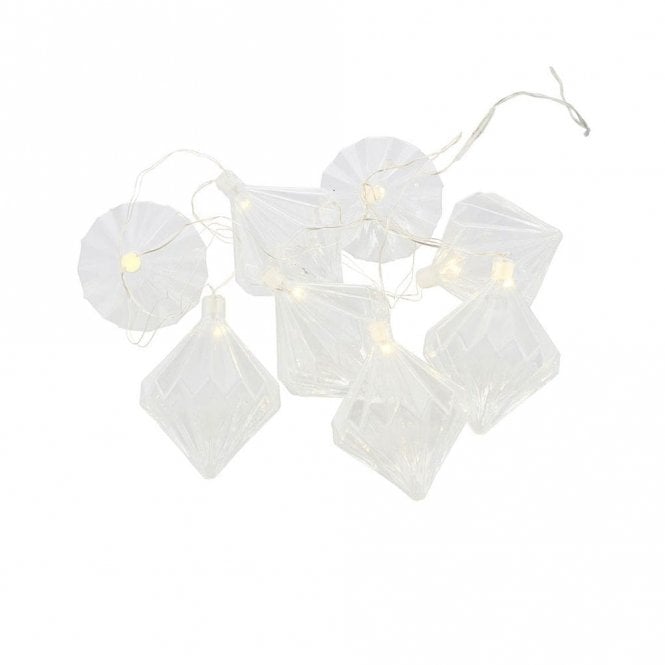 Sirius Nellie Set Of 8 Clear Glass Battery Operated LED String Lights