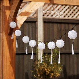 Suri 1.8M Chinese Lantern Set of 8 Solar LED String Lights