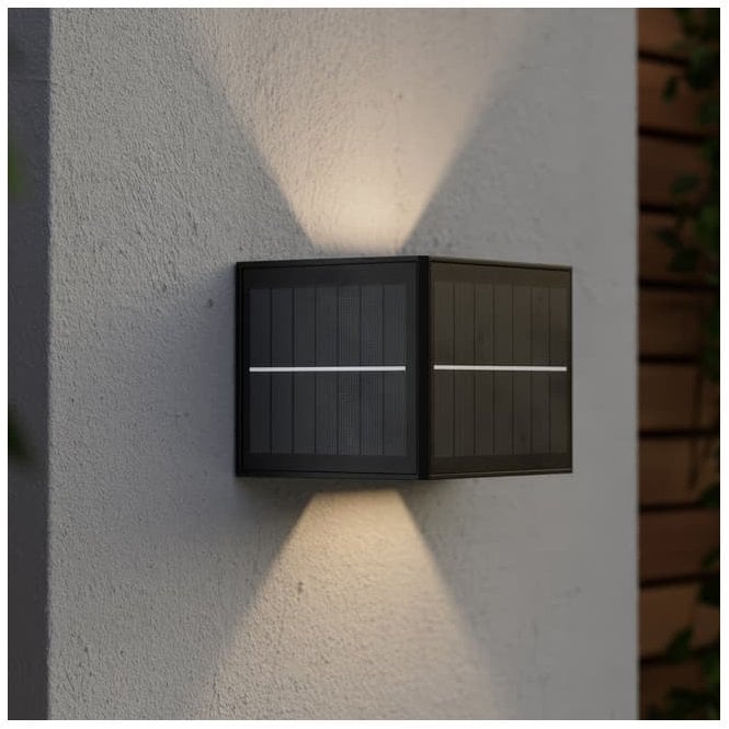 Suri Berkhamsted Solar Outdoor Flush Light - Black