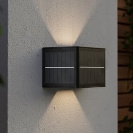 Suri Berkhamsted Solar Outdoor Flush Light - Black