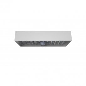 Suri Karl Warm White Solar LED Outdoor Flush Wall Light with PIR Sensor In White Finish