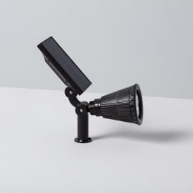 Suri Meillion Daylight White Solar LED Spotlight In Black Finish