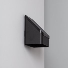 Suri Namib Solar LED Outdoor Flush Wall Light with Motion Sensor In Black Finish