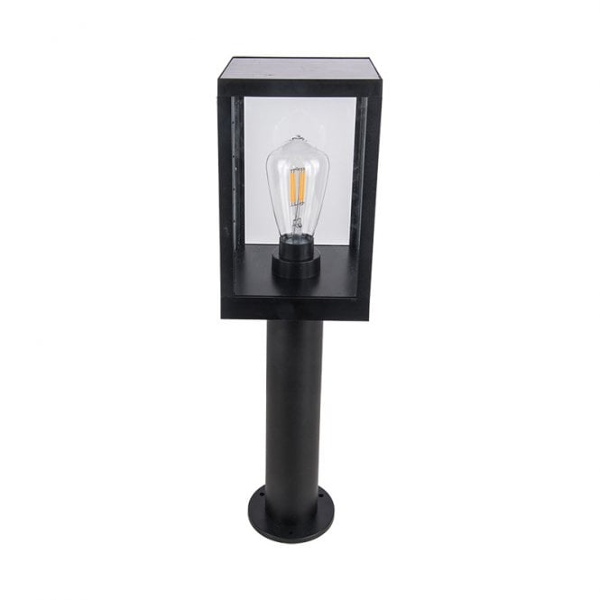 Suri  Paros Solar LED Outdoor Post Light with PIR Sensor - Black