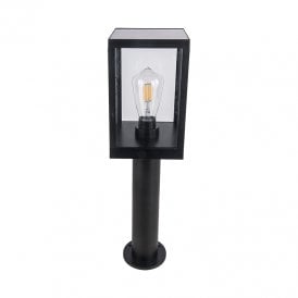 Suri Paros Solar LED Outdoor Post Light with PIR Sensor - Black