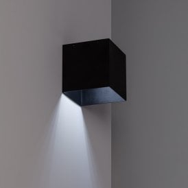 Suri Rabat Outdoor Solar Cool White LED Flush Light with PIR Sensor In Black Finish