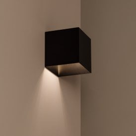 Suri Rabat Outdoor Solar Warm White LED Flush Light with PIR Sensor In Black Finish