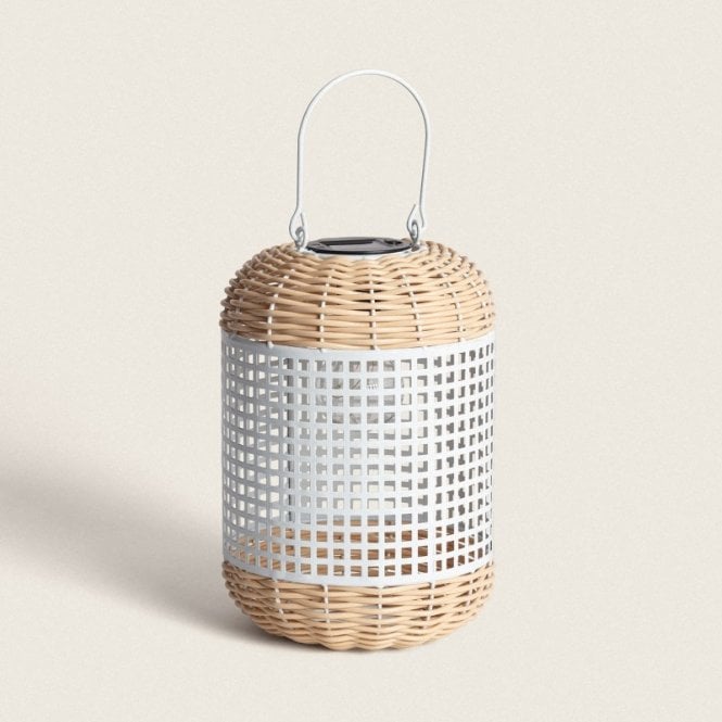 Suri Rawal Solar LED Lantern In Natural Finish