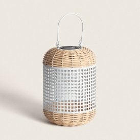 Suri Rawal Solar LED Lantern In Natural Finish