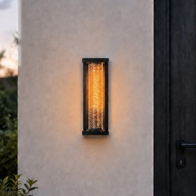 Westport  Arcora Half Lantern Outdoor Wall Light - Black