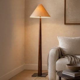 Westport Bellanova Wood Floor Lamp - Black