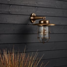 Coastal Beam Outdoor Wall Light - Oxidised Brass