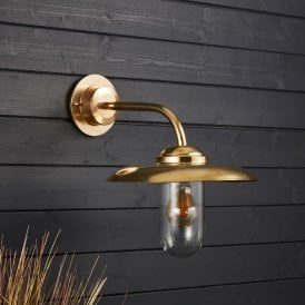 Coastal Captain Outdoor Wall Light - Brass