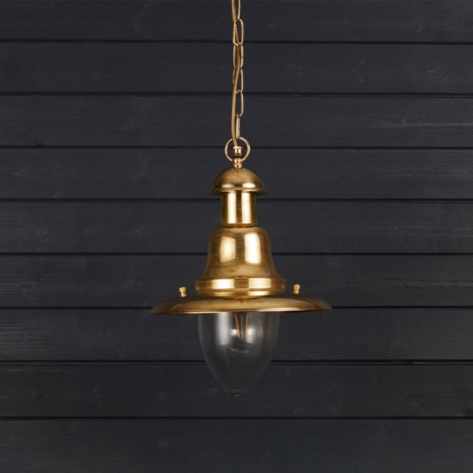 Westport Lighting Coastal Harbour Outdoor Pendant Porch Lantern - Brass