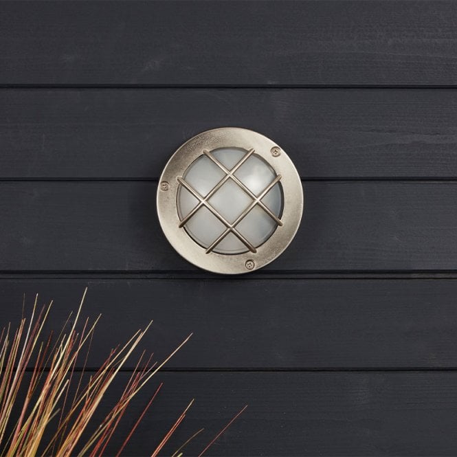 Westport Lighting Coastal Hull Outdoor Flush Wall Light - Matt Nickel