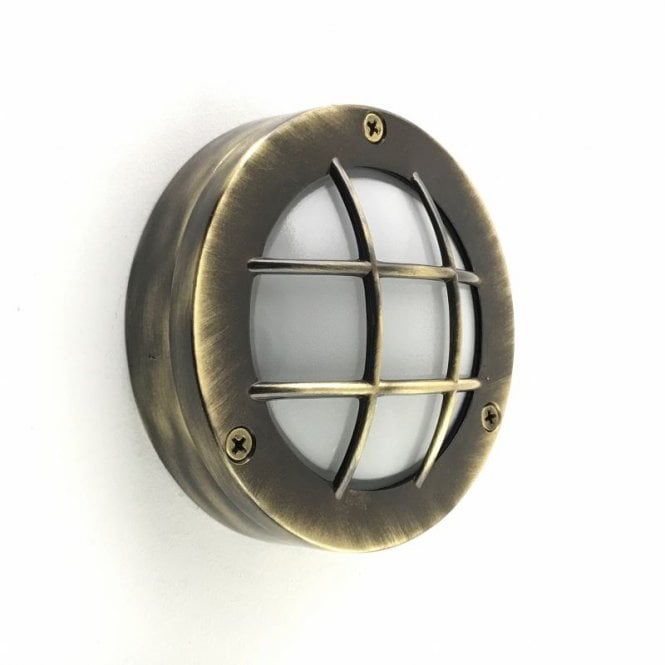 Westport Lighting Coastal Hull Outdoor Flush Wall Light - Oxidised Brass