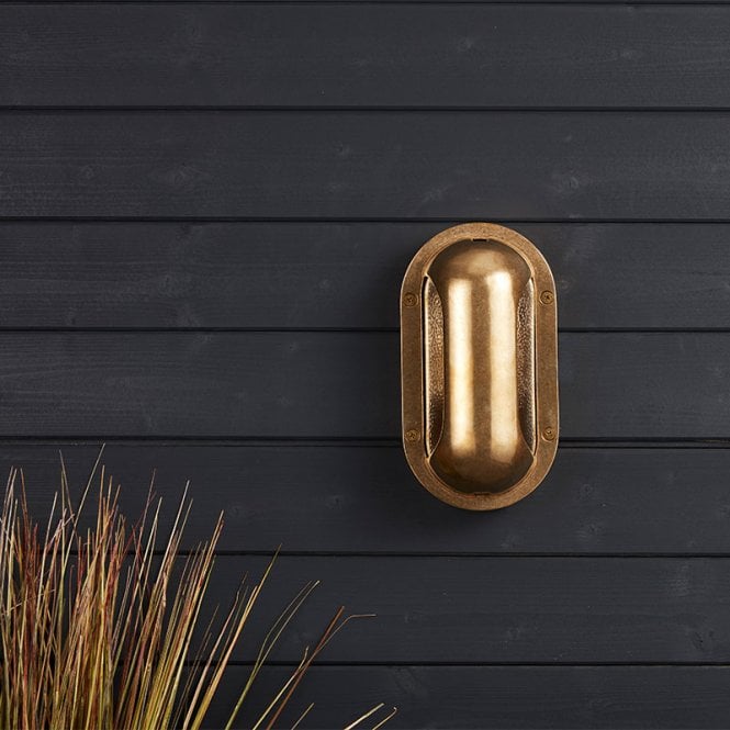 Westport Lighting Coastal Lyme Large Outdoor Flush Wall Light - Brass