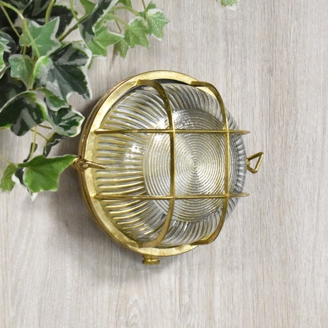 Westport Lighting Coastal Mate Outdoor Flush Wall Light - Brass