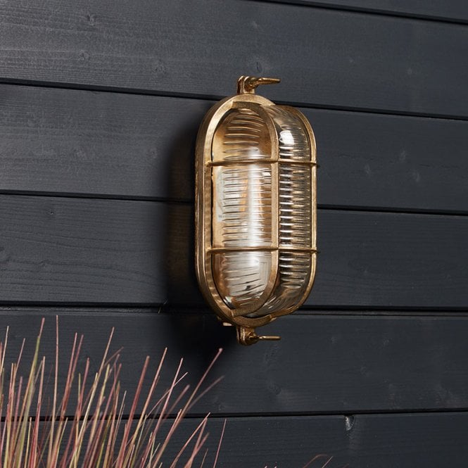 Westport Lighting Coastal Port Outdoor Flush Wall Light - Brass