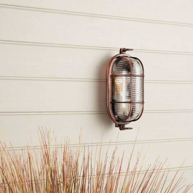 Westport Lighting Coastal Port Outdoor Flush Wall Light - Copper