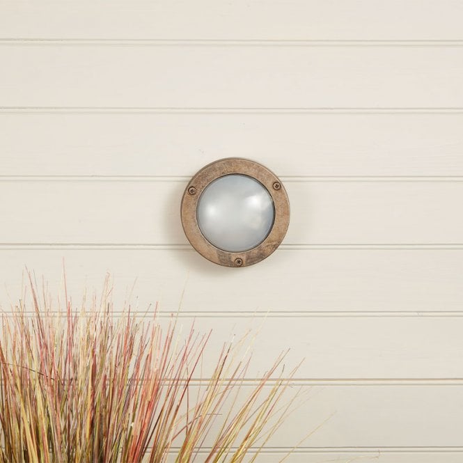 Westport Lighting Coastal Porthole Outdoor Flush Wall Light - Pewter