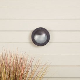 Coastal Reef Outdoor Flush Wall Light - Oxidised Black
