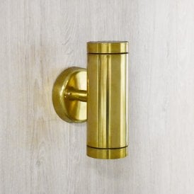 Coastal Sail Outdoor Up & Down Wall Light - Brass