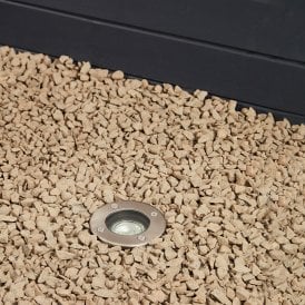 Coastal Tenby Round Recessed Ground Light - Matt Nickel