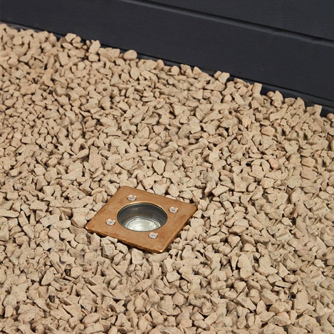 Westport Lighting Coastal Tenby Square Recessed Ground Light - Brass
