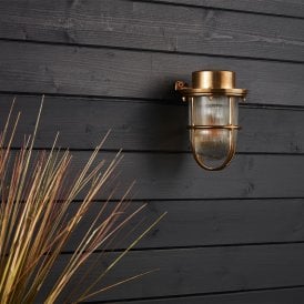 Coastal Whitby Outdoor Wall Light - Brass