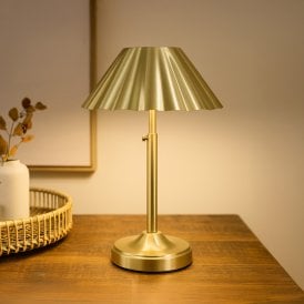 Jules USB Rechargeable LED Touch Table Lamp - Brass