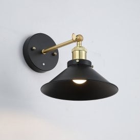 Lucas USB Rechargeable LED Touch Wall Light - Black