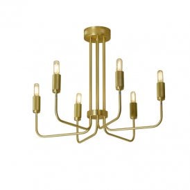 Westport Bridgehampton 6 Light Chandelier - Satin Brass