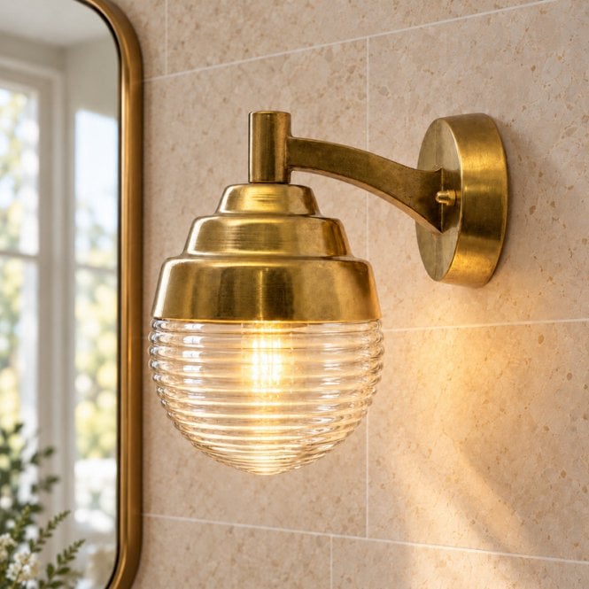 Westport Lighting Westport Coastal Ardrossan Outdoor Wall Light - Natural Brass