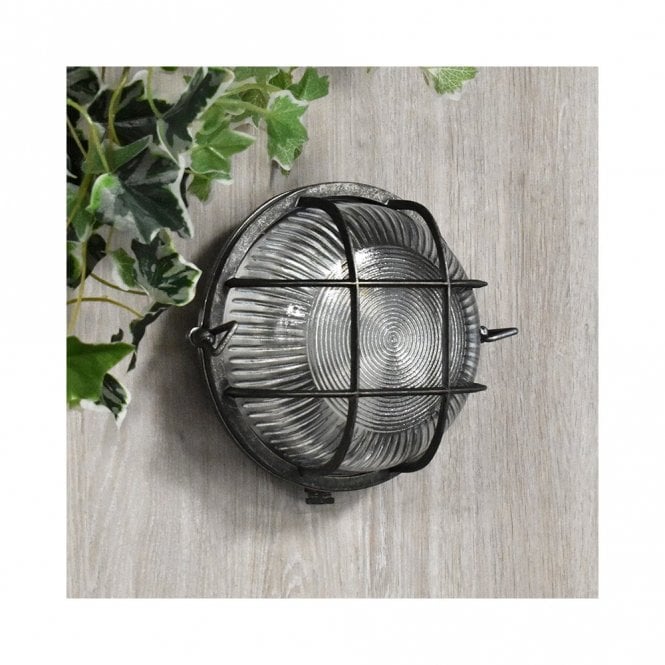 Westport Lighting Westport Coastal Beacon Single Light Outdoor Flush Wall Fitting In Pewter Finish