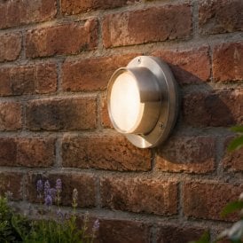 Westport Coastal Hornsea Outdoor Flush Wall Light - Matt Nickel