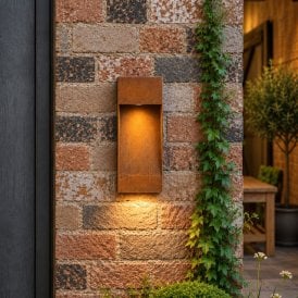 Westport Coastal Rusty Ray LED Outdoor Wall Light - Rust Brown