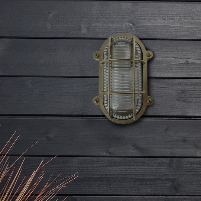 Westport Lighting Westport Coastal Sheringham Outdoor Flush Wall Light - Brass