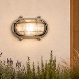 Westport Coastal Sheringham Outdoor Flush Wall Light - Matt Nickel