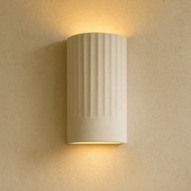 Westport Colby Ceramic Up & Down Wall Light - Cream