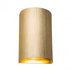 Westport Curve Up & Down Wall Light - Brass