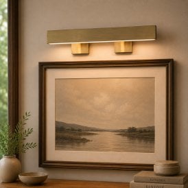 Westport Dakota Twin Arm Picture Light - Antique Brass
