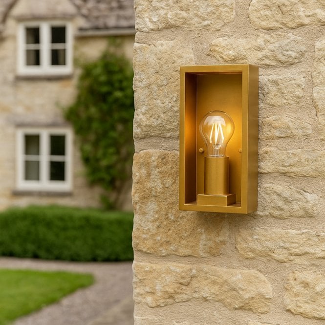 Westport Lighting Westport Dublin Half Lantern Outdoor Wall Light - Gold