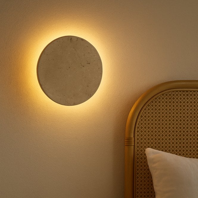 Westport Lighting Westport Elsa Travertine Stone LED Wall Light - Beige