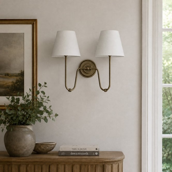 Westport Lighting Westport Everett Twin Wall Light - Antique Brass