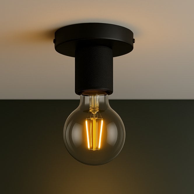 Westport Lighting Westport Knurl Flush Light - Black