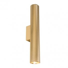 Westport Large Moto Knurl Up & Down Wall Light - Brass